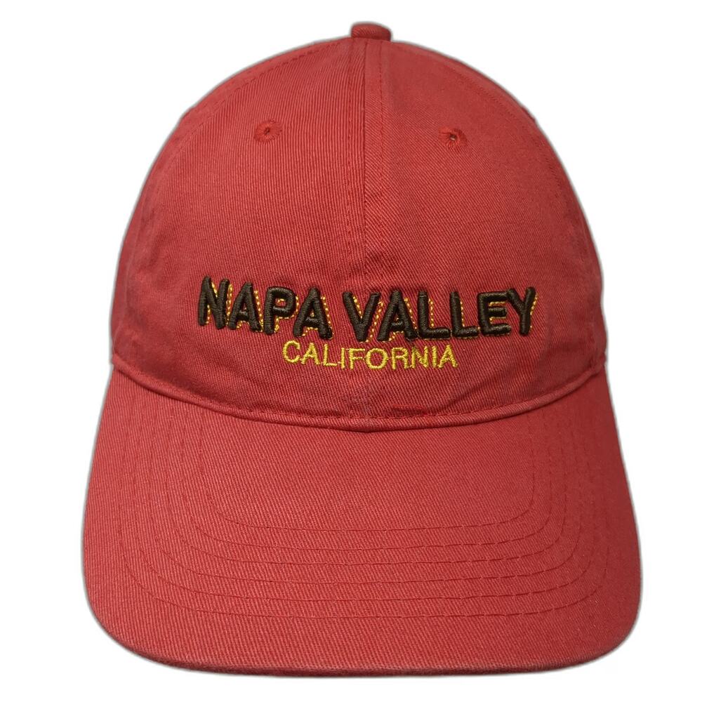 SNCO Napa Valley California Red Baseball Cap One Size Strapback Hat Embroidered